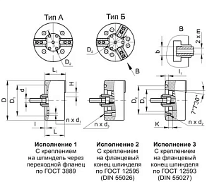 Патрон токарный клиновый механизированный 7102-0024М