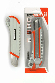 Нож 25мм Акула, резин.корпус Novocraft (12/144)