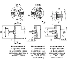 Патрон токарный клиновый механизированный 7102-0085М