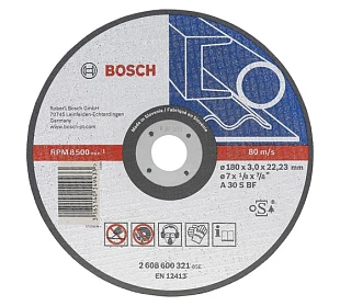 Круг отрезной 180х2,0х22 по металлу А30 (BOSCH)