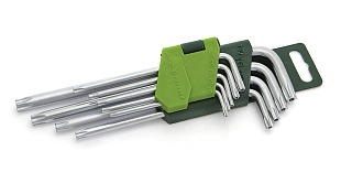 Набор ключей угловых "Torx" с отверстием из 9 шт. (63591) ДТ